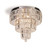 Searchlight Empire 6 Light Chrome and Clear Crystal Flush Ceiling Light 