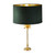 Searchlight Palm Satin Brass with Green Shade Table Lamp 
