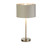 Searchlight Finn Satin Nickel with Grey Shade USB Table Lamp 