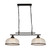 Searchlight Highworth 2 Light Matt Black with White Diffuser Pendant Light 