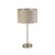 Searchlight Finn Satin Nickel with Taupe Shade USB Table Lamp 