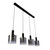 Searchlight Sweden 4 Light Black with Smoked Ombre Glass Diffusers Bar Pendant Light 