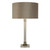 Searchlight Scarborough Satin Nickel with Taupe Shade Table Lamp 