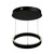 Searchlight Layla Gesture Control Black with Opal Acrylic 44cm LED Ringed Pendant Light 