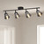 Searchlight Mega 4 Light Black with Adjustable Smoked Glass Ceiling Bar Spotlight 