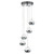 Searchlight Ice Ball 5 Light Chrome and Glass Cluster Pendant Light 