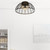 Searchlight Vision Cage 3 Light Matt Black Flush Ceiling Light 