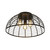 Searchlight Vision Cage 3 Light Matt Black Flush Ceiling Light 