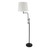 Searchlight Munich Matt Black with Natural Shade Floor Lamp 