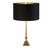Searchlight Whitby Antique Brass with Black Shade Table Lamp 