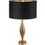 Searchlight Rye Antique Brass with Black Shade Table Lamp 