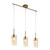 Searchlight Duo III 3 Light Bronze with Champagne Glass Bar Pendant Light 