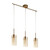 Searchlight Duo III 3 Light Bronze with Champagne Glass Bar Pendant Light 
