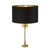 Searchlight Palm Antique Brass with Black Shade Table Lamp 