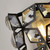 Searchlight Iris Black and Brass with Crystal Wall Light 