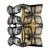 Searchlight Iris Black and Brass with Crystal Wall Light 
