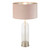 Searchlight Oxford Satin Nickel with Pink Shade Table Lamp 