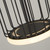 Searchlight Circolo Cage 3 Light Black with White Diffuser LED Bar Pendant Light 