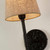 Searchlight Gothic Hammered Black with Natural Shade Wall Light 