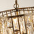 Searchlight Bijou 5 Light Antique Brass with Champagne Glass Pendant Light 