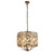 Searchlight Bijou 5 Light Antique Brass with Champagne Glass Pendant Light 