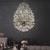 Searchlight Peacock 20 Light Chrome and Crystal Chandelier Pendant Light 