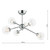 Zeke 6 Light Polished Chrome Semi Flush Pendant Light