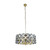 Searchlight Iris 8 Light Black and Brass with Crystal Pendant Light 