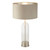 Searchlight Oxford Satin Nickel with Taupe Shade Table Lamp 