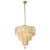 Searchlight Empire 5 Light Satin Brass with Champagne Glass Chandelier Pendant Light 