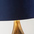 Searchlight Bucklow Antique Brass with Navy Blue Shade Table Lamp 