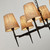 Searchlight Gothic 8 Light Hammered Black with Natural Shades Bar Pendant Light 