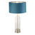 Searchlight Oxford Satin Nickel with Teal Shade Table Lamp 