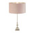 Searchlight Whitby Chrome with Pink Shade Table Lamp 