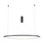 Glint Black with White 80cm LED Ringed Pendant Light