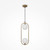 Maytoni Ring 2 Light Brass and Black with White Diffusers Pendant Light 