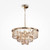 Revero 7 Light Gold and Crystal Shade Pendant Light