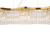 Maytoni Dune 6 Light Gold and Crystal Shade Bar Pendant Light 