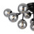 Maytoni Dallas 12 Light Black with Smoke Glass Diffuser Flush Ceiling Light 