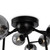 Maytoni Dallas 12 Light Black with Smoke Glass Diffuser Flush Ceiling Light 