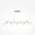 Dallas 25 Light Satin Brass with White Opal Diffusers Bar Pendant Light