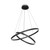 Rim 2 Light Black 88W 3000K LED Ringed Pendant Light