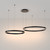 Rim 2 Light Black 88W 3000K LED Ringed Pendant Light