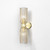 Maytoni Antic 2 Light Gold with Cognac Diffuser Up and Down Wall Light 