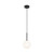 Maytoni Basic Form Black with White Diffuser 15cm Pendant Light 