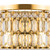 Dune 2 Light Gold and Crystal Shade Wall Light