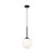 Maytoni Basic Form Black with White Diffuser 20cm Pendant Light 
