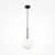 Maytoni Basic Form Black with White Diffuser 20cm Pendant Light 