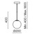 Maytoni Basic Form Black with White Diffuser 20cm Pendant Light 
