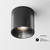 Maytoni Alfa LED Black Dimmable 12W 4000K Surface Downlight 